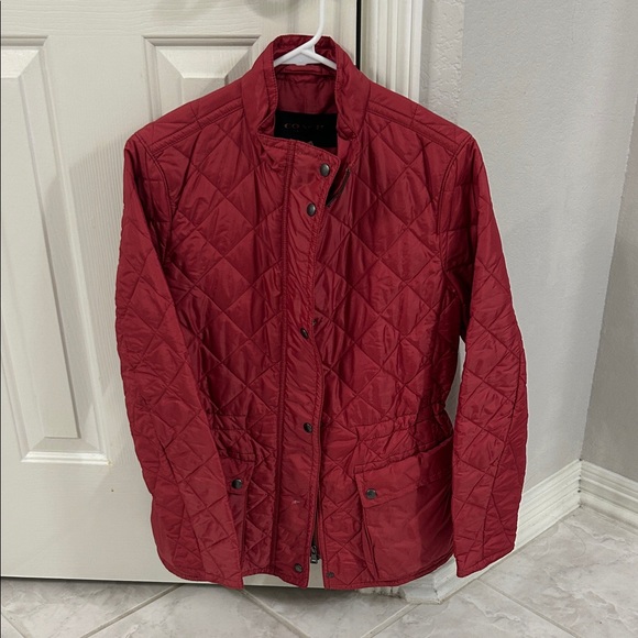 Coach Jackets & Blazers - Coach Vibrant Red Satin Outerwear